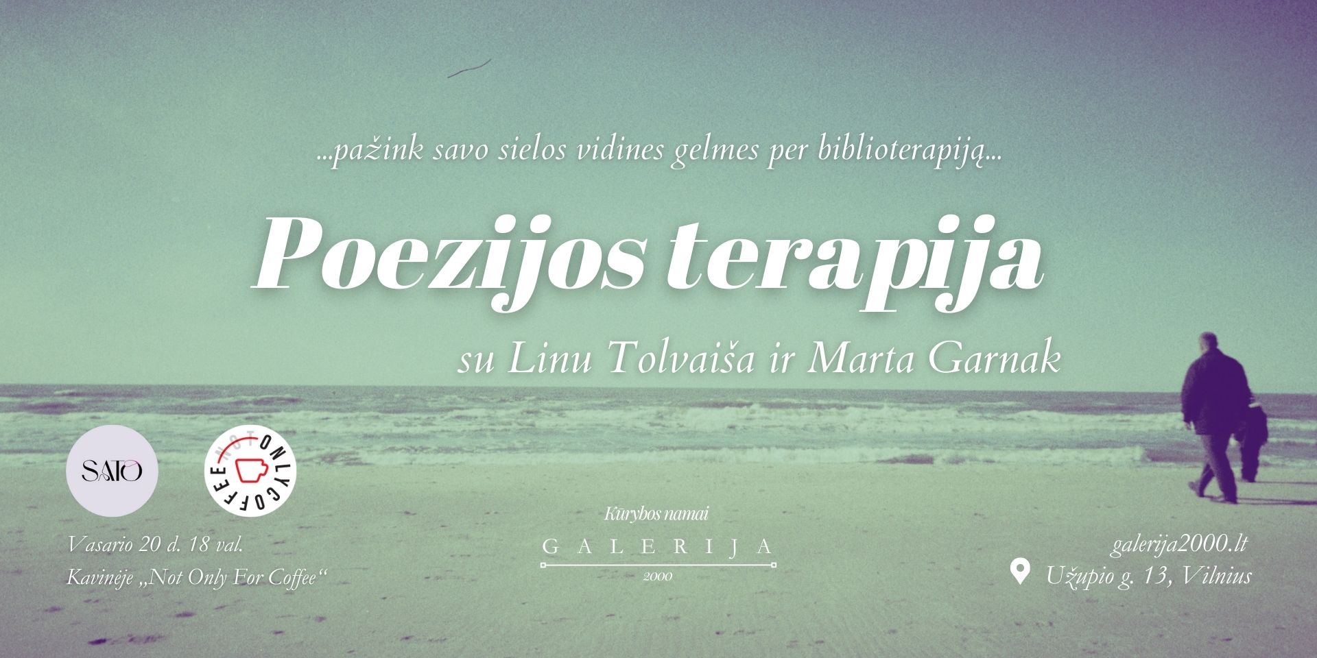 Poezijos terapijos renginio plakatas